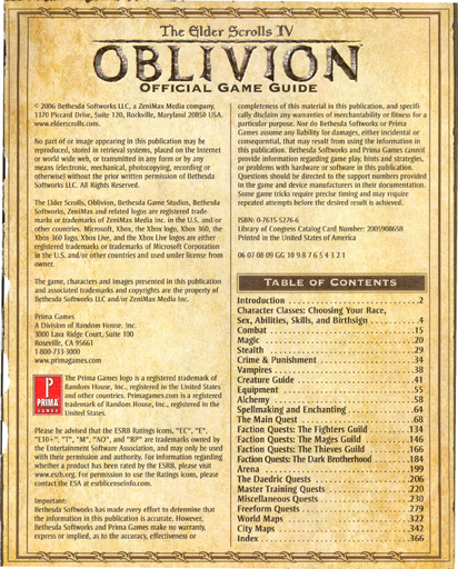 Elder Scrolls IV: Oblivion, The - Полное руководство по Elder Scrolls Oblivion